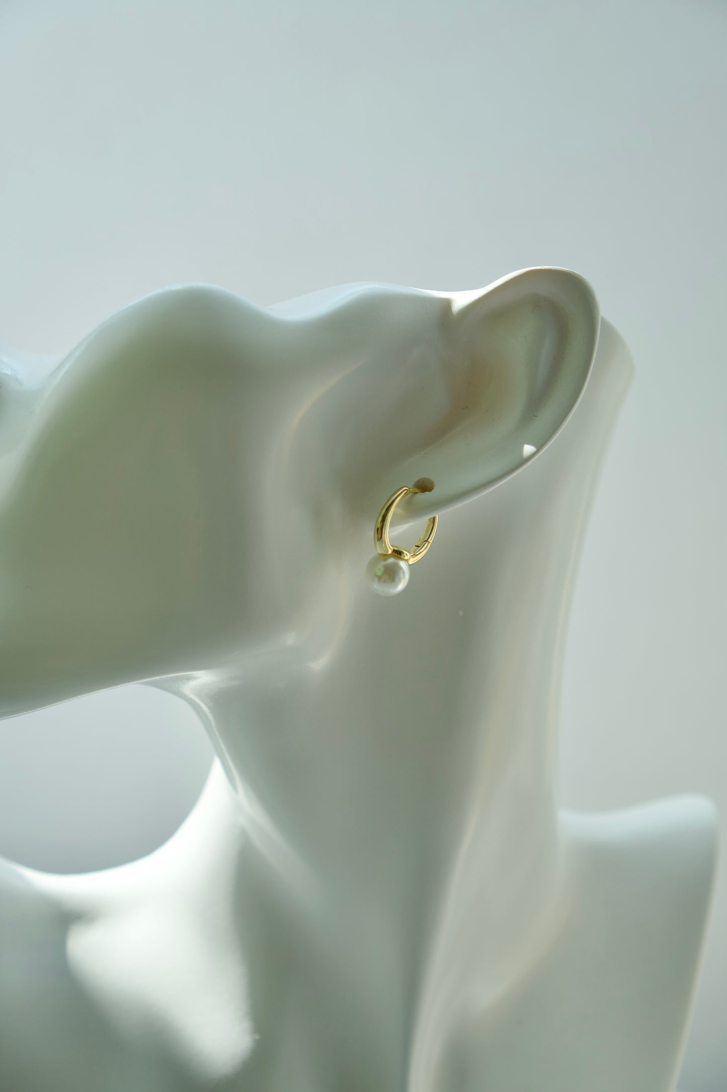 Sweet Pearl Huggies Earrings
