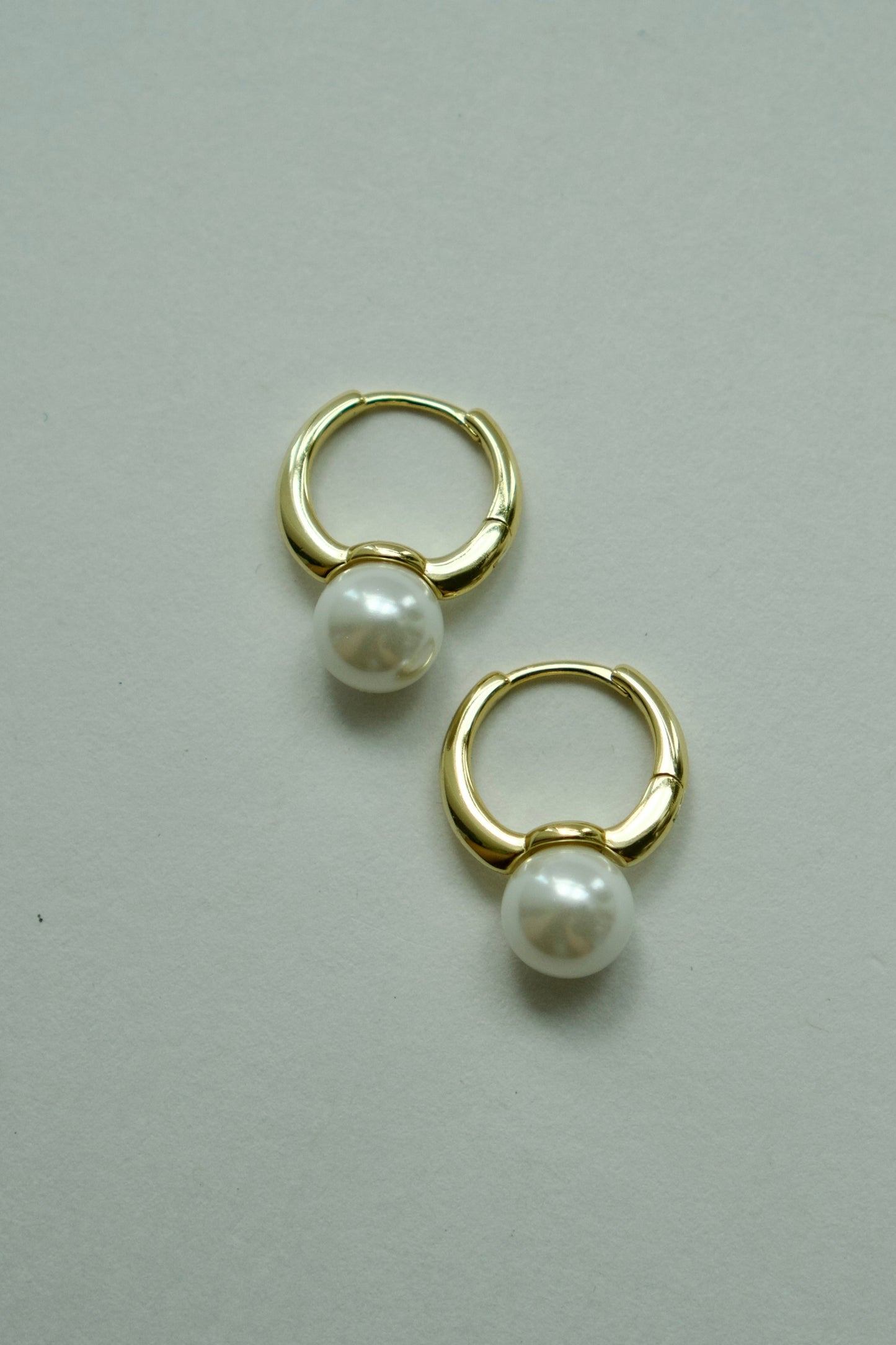 Sweet Pearl Huggies Earrings