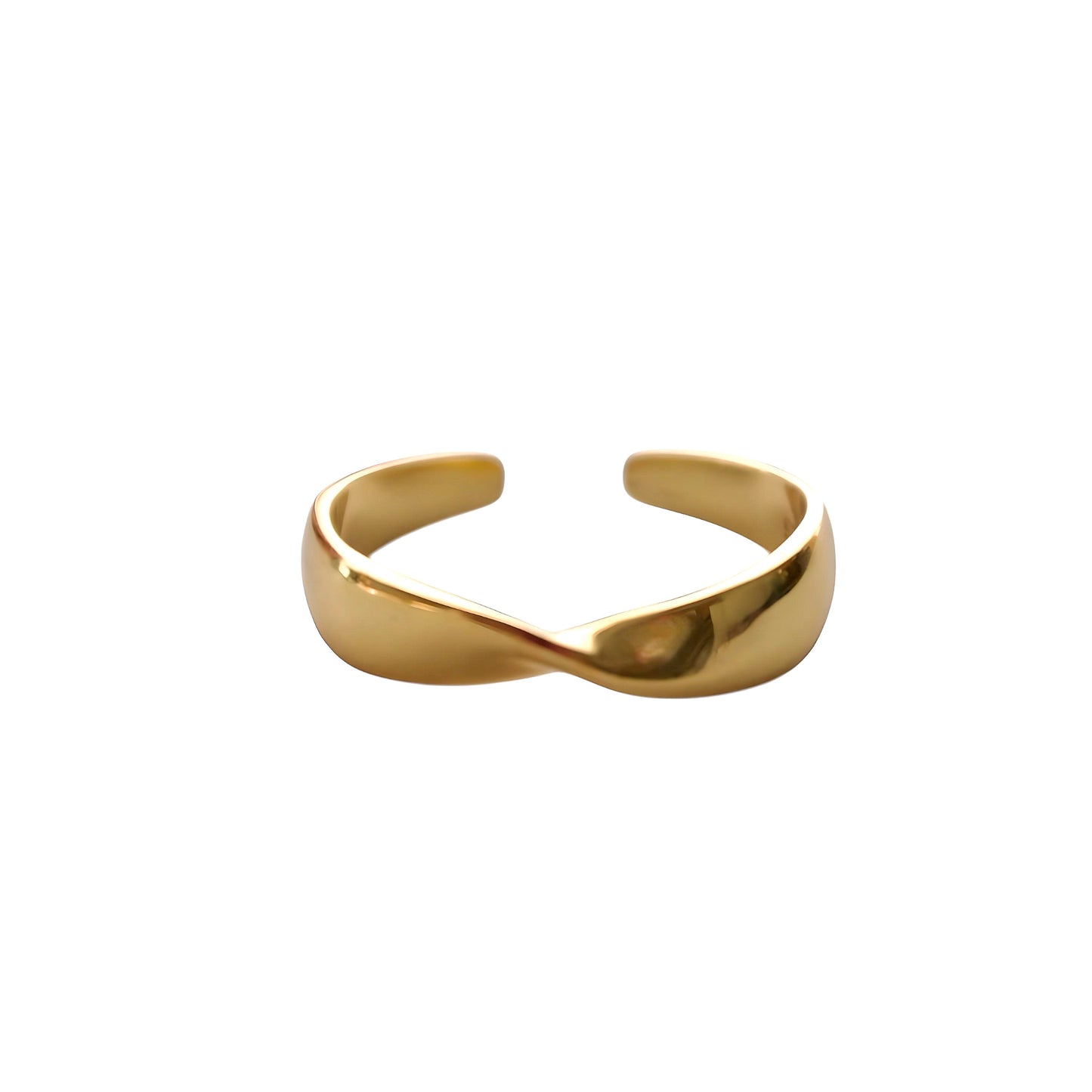 Golden Twist Band Ring