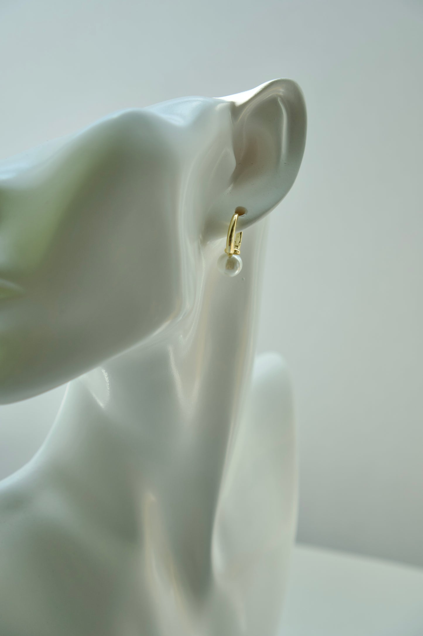 Sweet Pearl Huggies Earrings