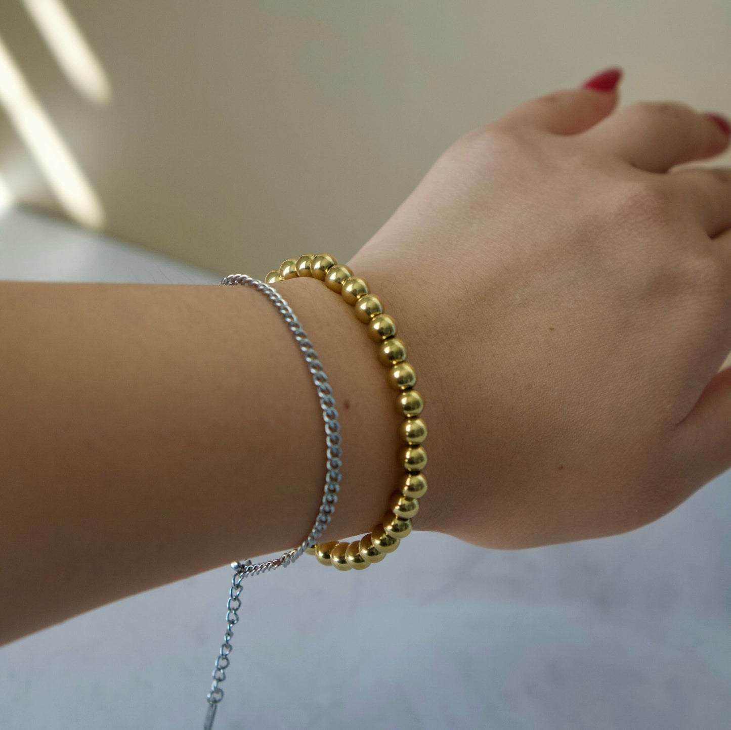 Gold Beaded Bracelet