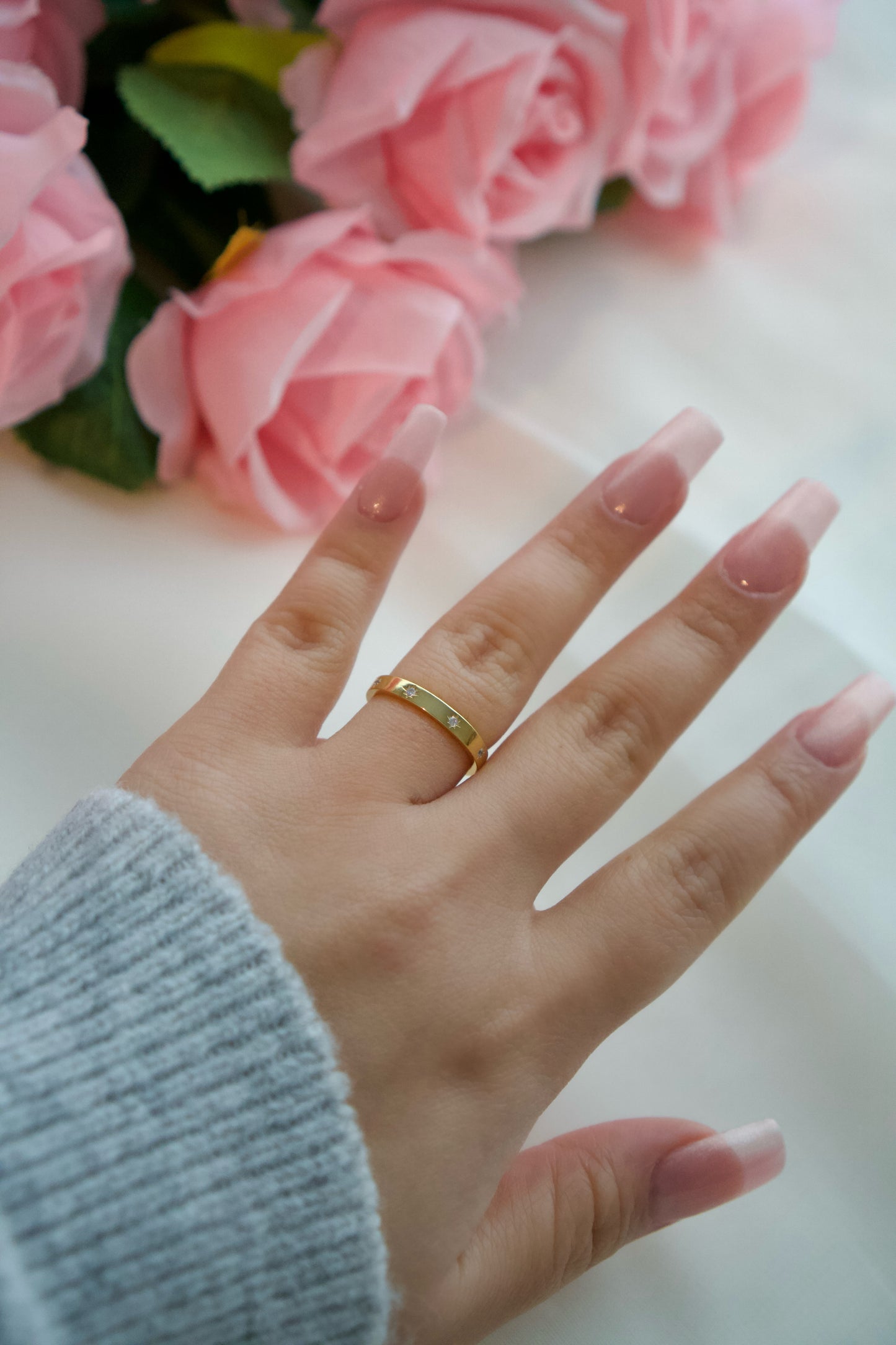 Starlight Gold Band Ring