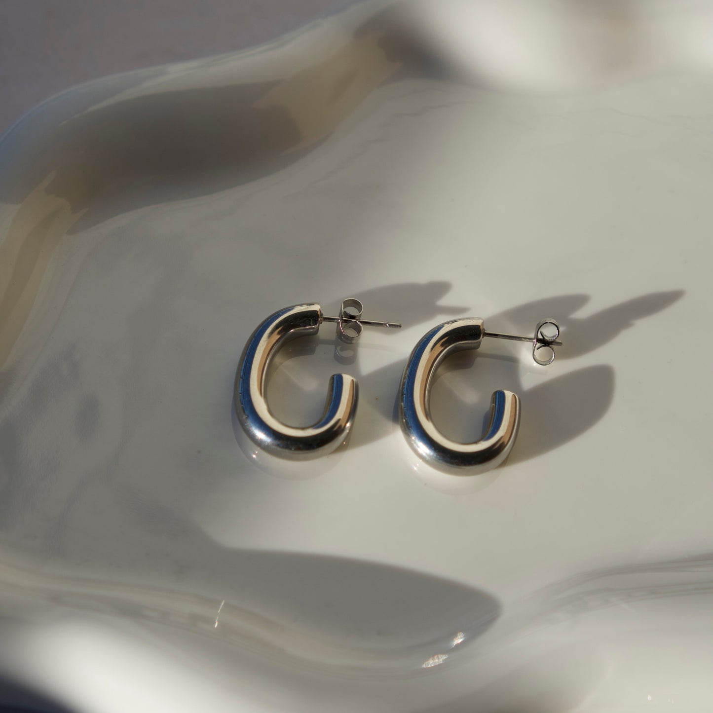 Oval Hoop Earrings