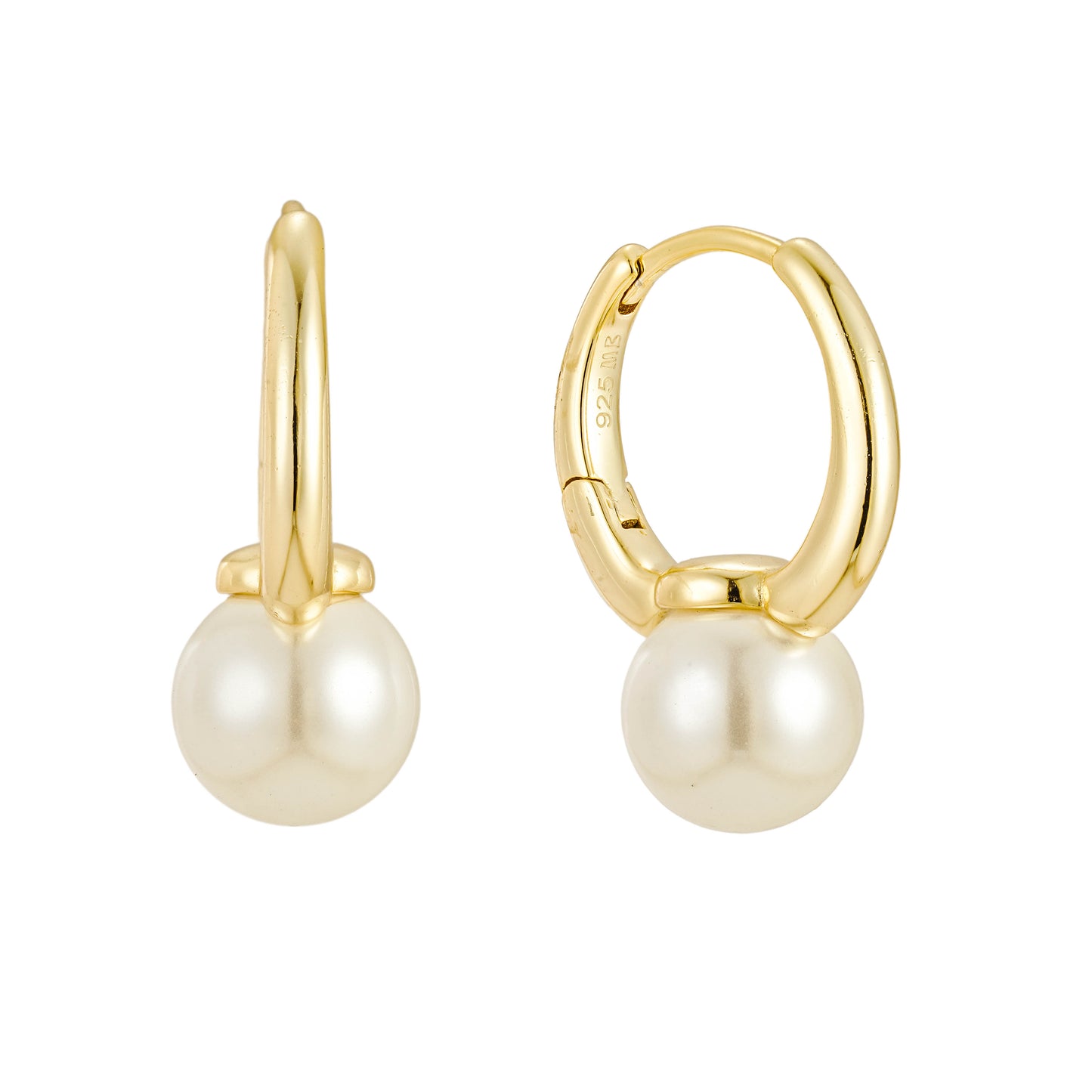 Sweet Pearl Huggies Earrings