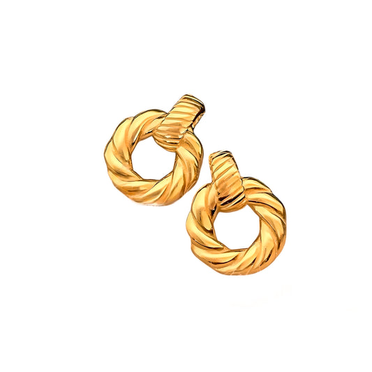 Baby Rounds Gold Earrings