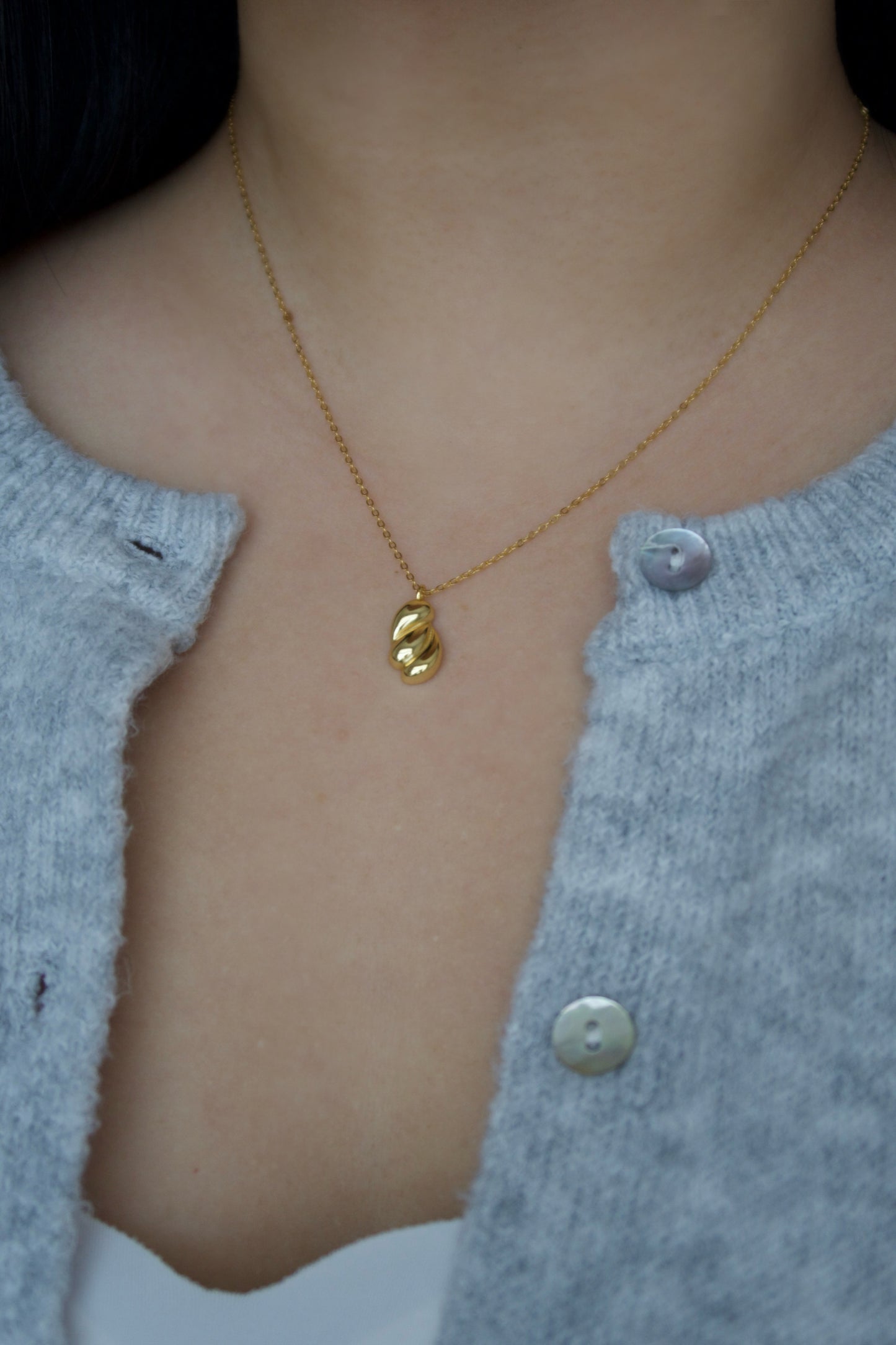 Croissant Gold Necklace