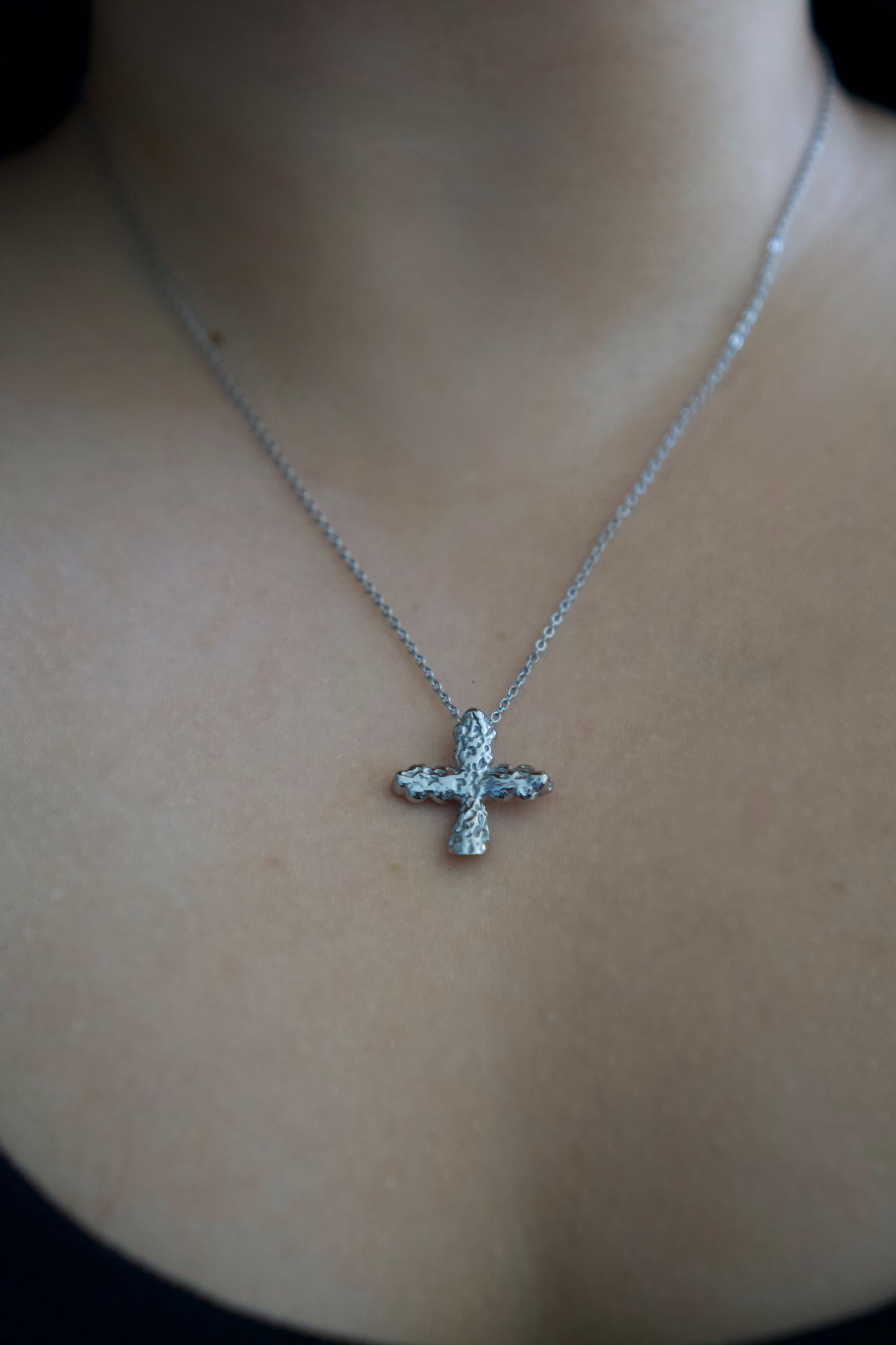 Geometric Cross Necklace